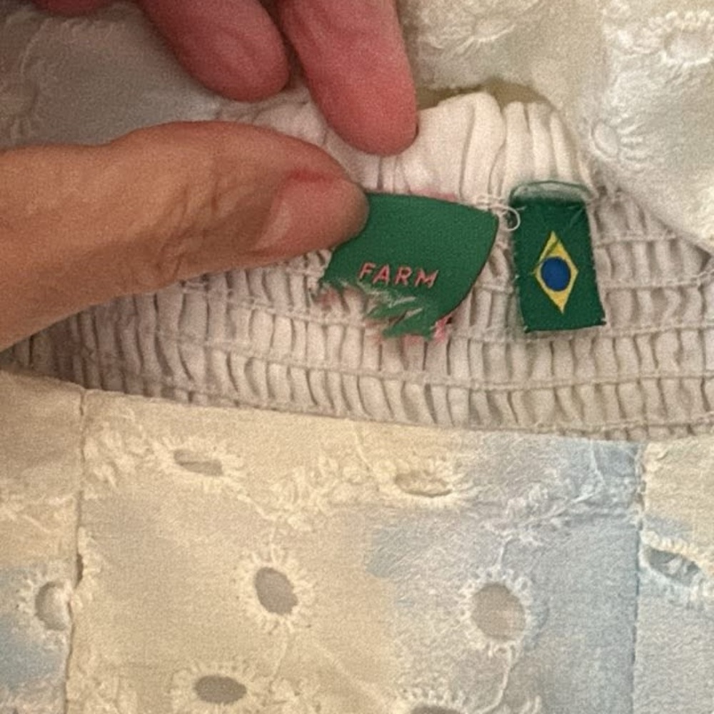 Tropical Print eyelet Maxi Dress with Cutout from Farm Rio Brazil - Picture 9 of 9